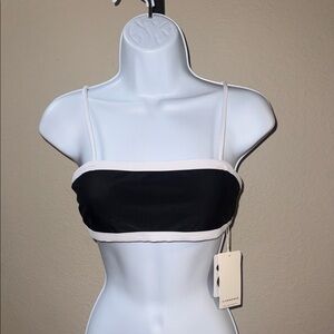 Commense Black and White Swimsuit Bikini Top Women’s Size M